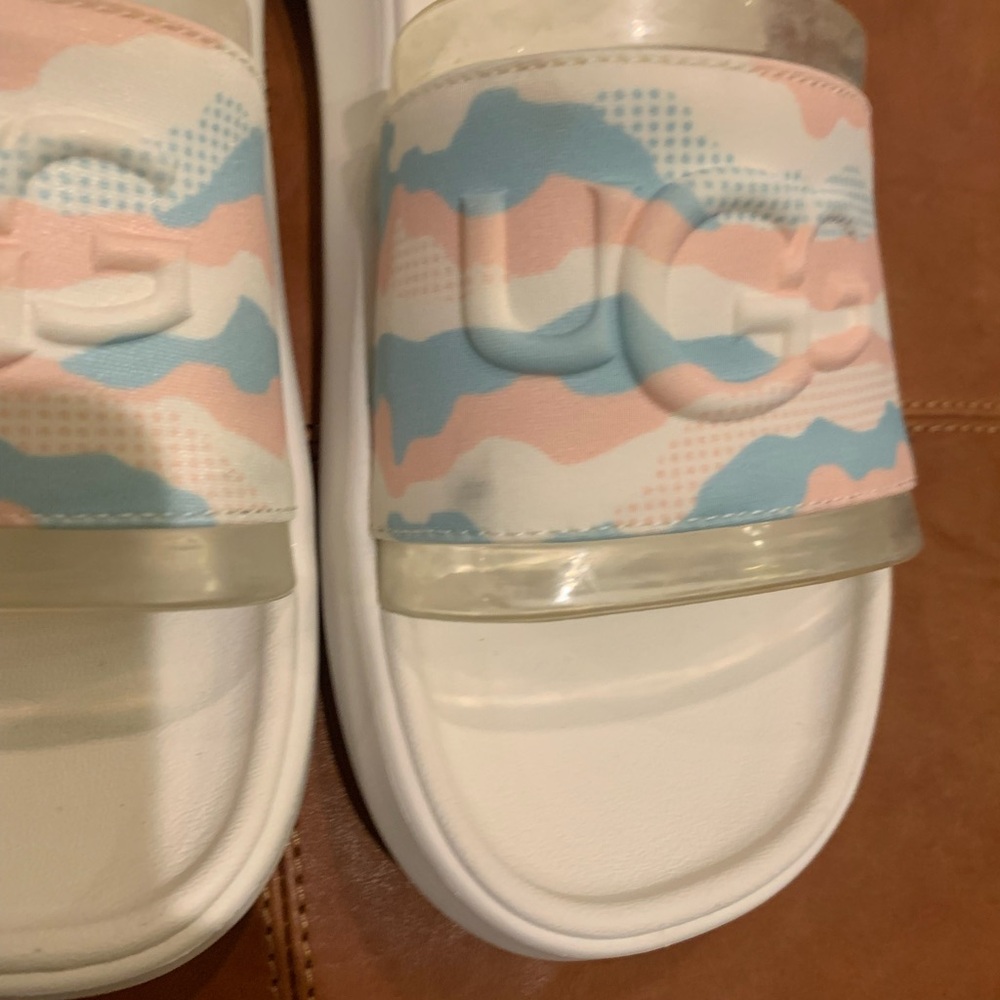 UGG Women Cali Collage Slide W/ rainbow color way - Picture 6 of 8